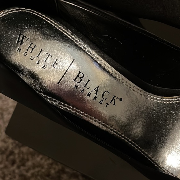 White House Black Market black satin heals. 7M - Picture 4 of 5